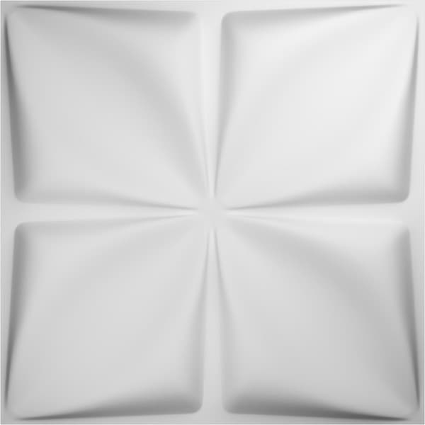 Ekena Millwork 19 5/8in. W x 19 5/8in. H Riley EnduraWall Decor 3D Wall Panel Covers, Total 26.75 Sq. Ft., 10PK - WP20X20RLWH-CASE-10