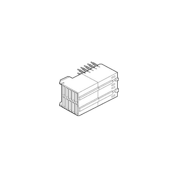Conector de placa Fci, 10 contactos, 5 filas, hembra, ángulo recto, terminal de soldadura, receptáculo - 85876-112LF