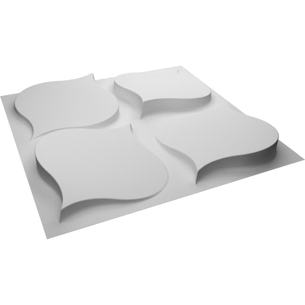 Ekena Millwork Clover EnduraWall Decorative 3D Wall Panel, White, 19 5/8"W x 19 5/8"H - WP20X20CVWH