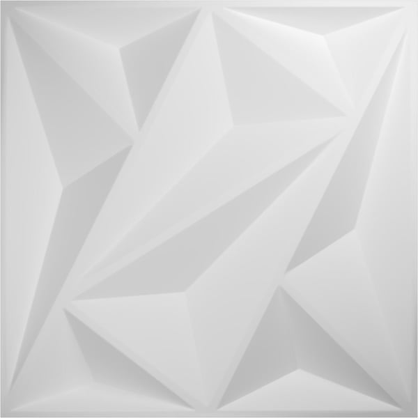 Ekena Millwork 19 5/8in. W x 19 5/8in. H Marquise EnduraWall Decorative 3D Wall Panel, White, 10PK - WP20X20MQWH-CASE-10