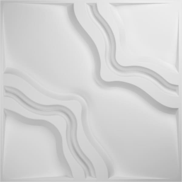 Ekena Millwork 19 5/8in. W x 19 5/8in. H Rogue EnduraWall Decorative 3D Wall Panel Covers, Total 32.1 Sq. Ft., 12PK - WP20X20RGWH-CASE-12