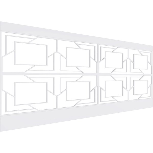 Ekena Millwork 40"H x 94 1/2"W Monument PVC Wainscot Paneling Kit - WPK40X94MMT