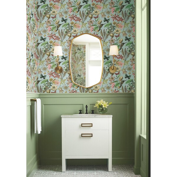 York Wallcoverings Butterfly House Sky Blue Wallpaper - BL1725