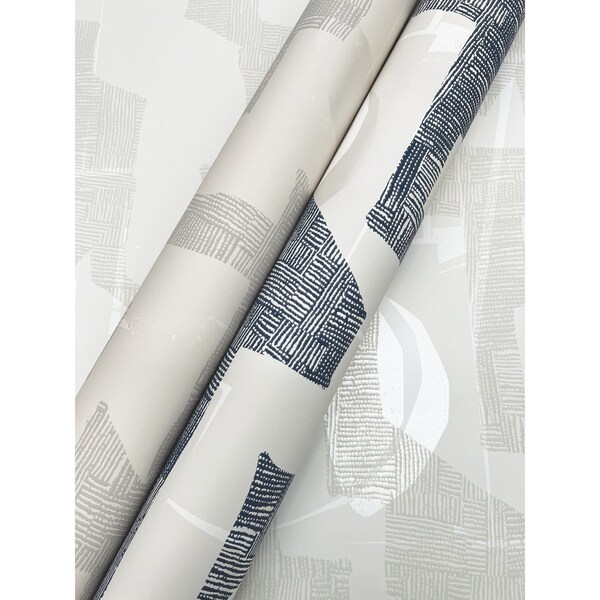 York Wallcoverings Modern Tribal Neutral and Grey Wallpaper - AG2105