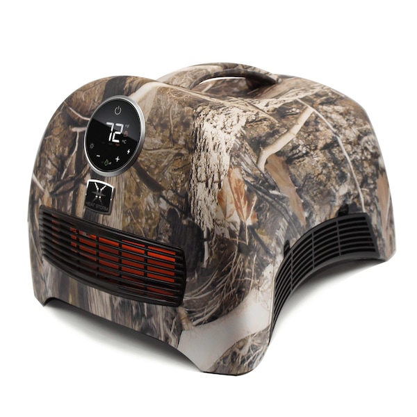 Heat Storm Infrared Space Heater, Floor Style, 1500W, Digital Thermostat, 120V, Portable w/Handle, Camouflage - HS-1500-ISAC