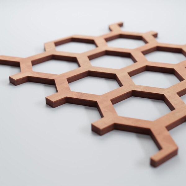Ekena Millwork Small Westmore Decorative Fretwork Wood Wall Panels, Cherry, 7 1/2"W x 11 3/8"H x 3/8"T - WALW12X12X0375WSTCH