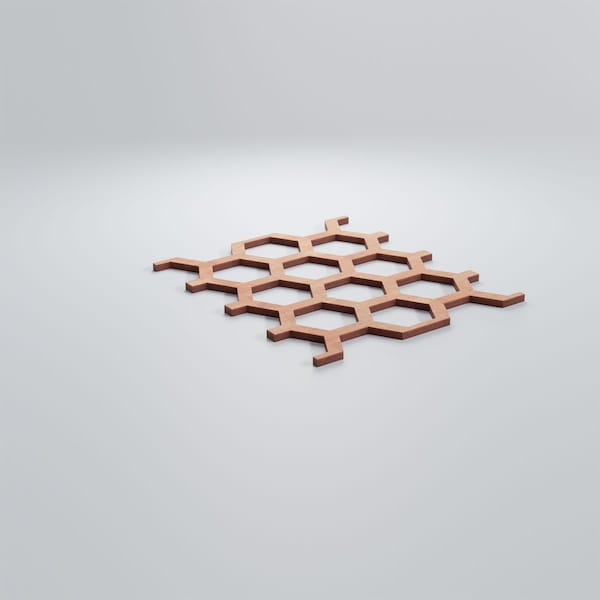 Ekena Millwork Small Westmore Decorative Fretwork Wood Wall Panels, Cherry, 7 1/2"W x 11 3/8"H x 3/8"T - WALW12X12X0375WSTCH