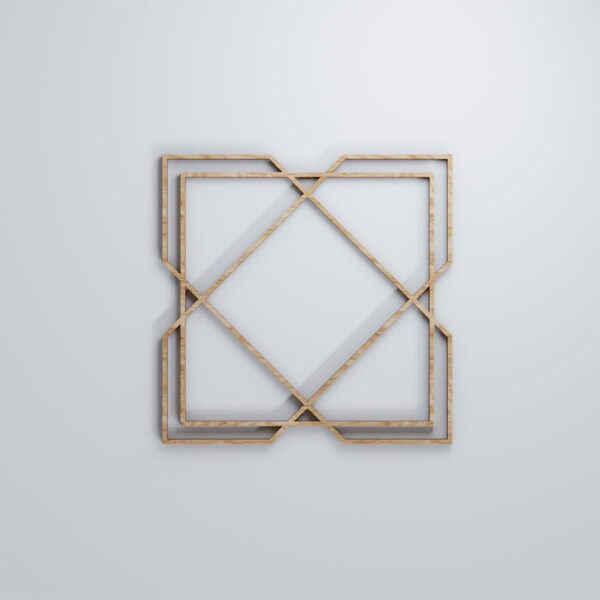 Ekena Millwork Small Kiowa Decorative Fretwork Wood Wall Panels, Red Oak, 11 3/8"W x 11 3/8"H x 3/8"T - WALW12X12X0375KWARO