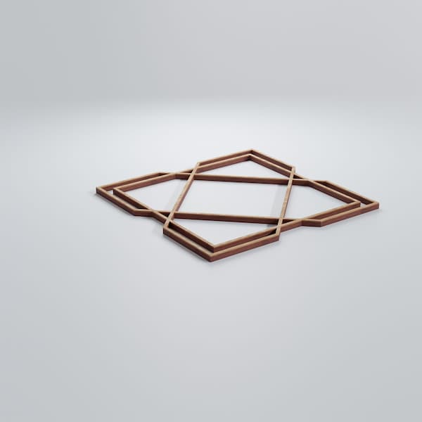 Ekena Millwork Small Kiowa Decorative Fretwork Wood Wall Panels, Red Oak, 11 3/8"W x 11 3/8"H x 3/8"T - WALW12X12X0375KWARO