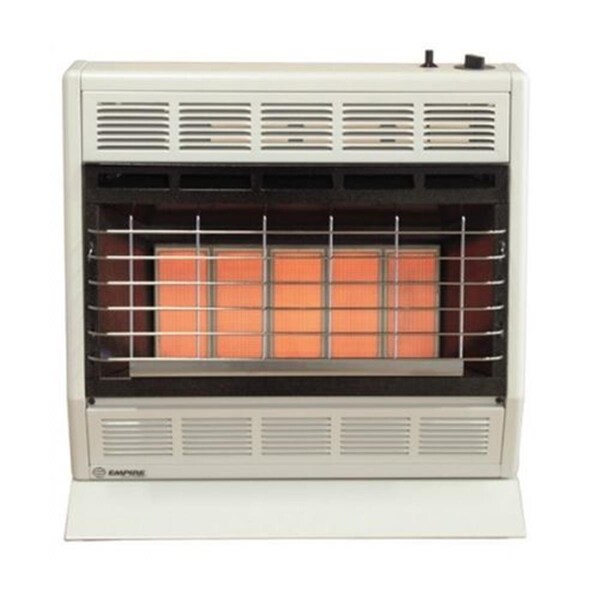 Empire 30000 BTU Infrared Natural Gas Heater with VF Hydraulic Thermostat, White - SR30TWNAT