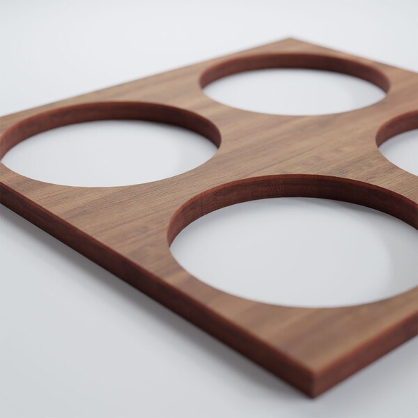 Ekena Millwork Extra Small Wembley Decorative Fretwork Wood Wall Panels, Walnut, 7 3/8"W x 7 3/8"H x 3/8"T - WALW08X08X0375WEMWA