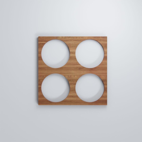 Ekena Millwork Extra Small Wembley Decorative Fretwork Wood Wall Panels, Walnut, 7 3/8"W x 7 3/8"H x 3/8"T - WALW08X08X0375WEMWA