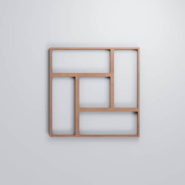 Ekena Millwork Extra Small Sheffield Decorative Fretwork Wood Wall Panels, Wood, 7 3/8"W x 7 3/8"H x 3/8"T - WALW08X08X0375SHFMF