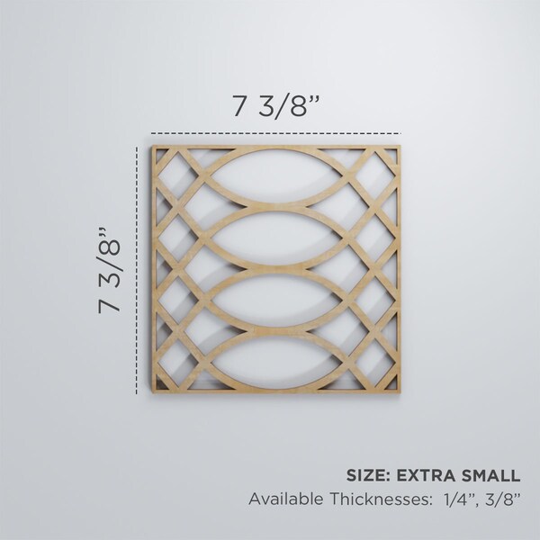 Ekena Millwork Extra Small Montrose Decorative Fretwork Wood Wall Panels, Cherry, 7 3/8"W x 7 3/8"H x 3/8"T - WALW08X08X0375MNTCH