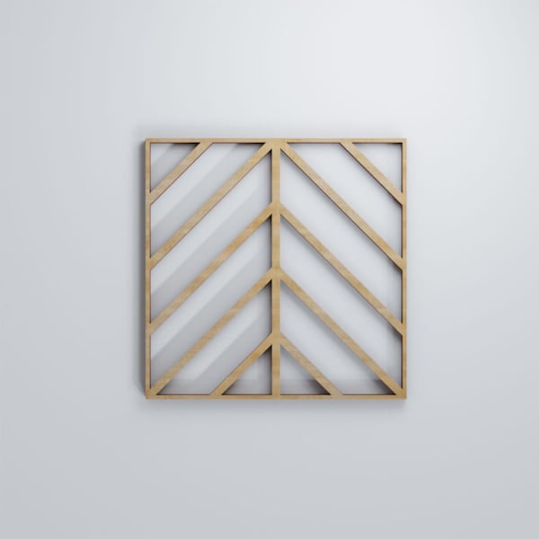 Ekena Millwork Extra Small Genoa Decorative Fretwork Wood Wall Panels, Hickory, 7 3/8"W x 7 3/8"H x 3/8"T - WALW08X08X0375GNAHI