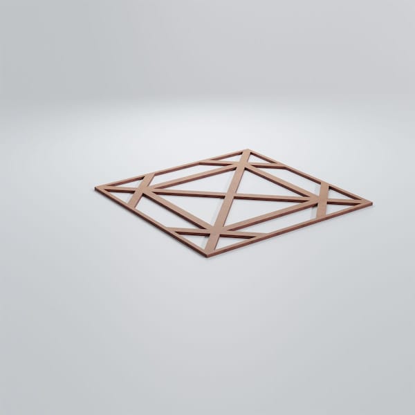 Ekena Millwork Large Buxton Decorative Fretwork Wood Wall Panels, Wood (Paint Grade), 23 3/8"W x 23 3/8"H x 3/8"T - WALW24X24X0375BUXMF