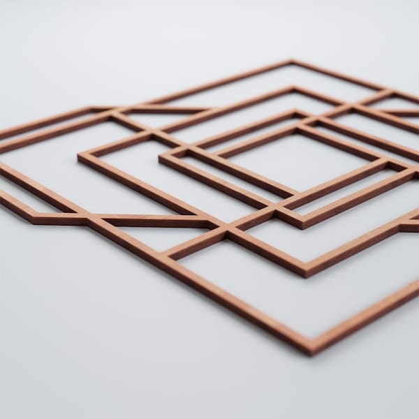 Ekena Millwork Large Norwood Decorative Fretwork Wood Wall Panels, Cherry, 23 3/8"W x 23 3/8"H x 3/8"T - WALW24X24X0375NWDCH