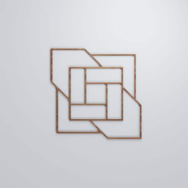 Ekena Millwork Large Loveland Decorative Fretwork Wood Wall Panels, Walnut, 23 3/8"W x 23 3/8"H x 3/8"T - WALW24X24X0375LLDWA