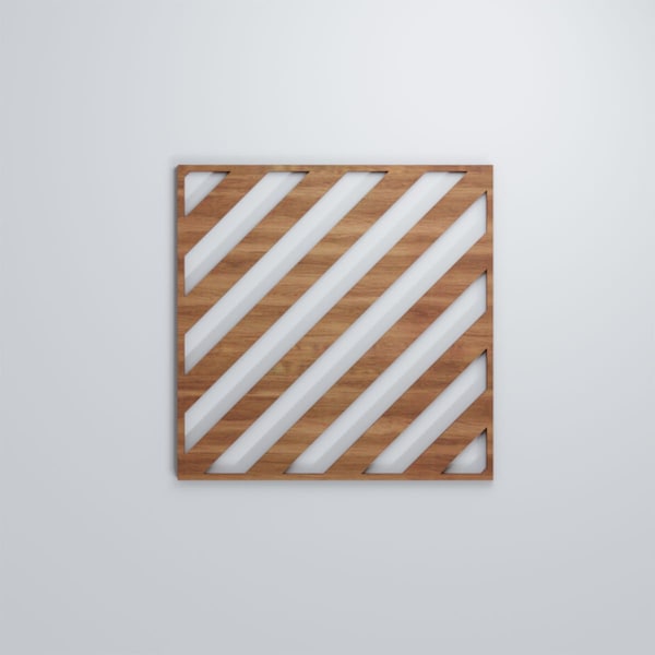 Ekena Millwork Medium Rothwell Decorative Fretwork Wood Wall Panels, Walnut, 15 3/8"W x 15 3/8"H x 3/8"T - WALW16X16X0375RTWWA