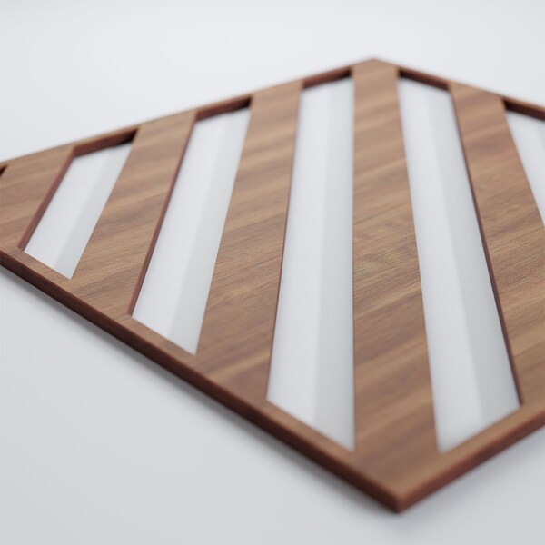 Ekena Millwork Medium Rothwell Decorative Fretwork Wood Wall Panels, Walnut, 15 3/8"W x 15 3/8"H x 3/8"T - WALW16X16X0375RTWWA