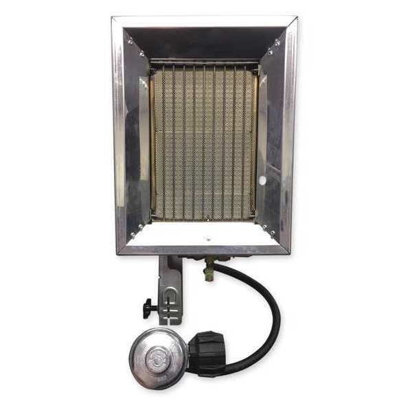 Detroit Radiant Portable Gas Tank-Top Heater, LP, Manual Pilot, 16,000 BtuH, 4 1/2 in L - P-16T