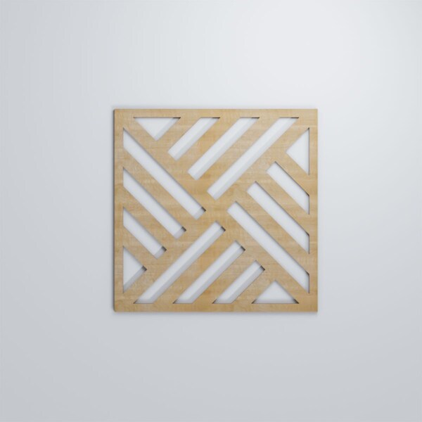 Ekena Millwork Large Allen Decorative Fretwork Wood Wall Panels, Birch, 23 3/8"W x 23 3/8"H x 3/8"T - WALW24X24X0375ALLBI