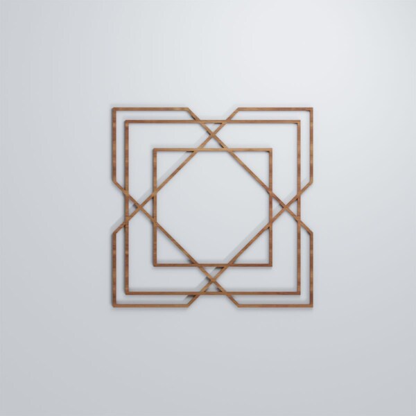 Ekena Millwork Large Lakewood Decorative Fretwork Wood Wall Panels, Walnut, 23 3/8"W x 23 3/8"H x 3/8"T - WALW24X24X0375LWDWA