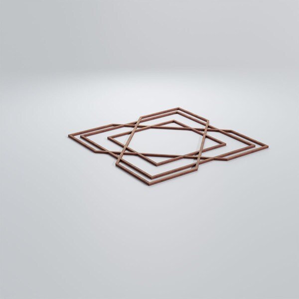 Ekena Millwork Large Lakewood Decorative Fretwork Wood Wall Panels, Walnut, 23 3/8"W x 23 3/8"H x 3/8"T - WALW24X24X0375LWDWA