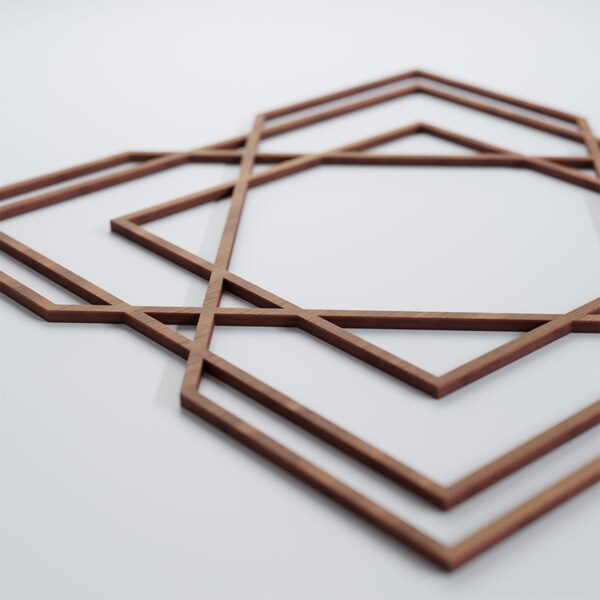 Ekena Millwork Large Lakewood Decorative Fretwork Wood Wall Panels, Walnut, 23 3/8"W x 23 3/8"H x 3/8"T - WALW24X24X0375LWDWA