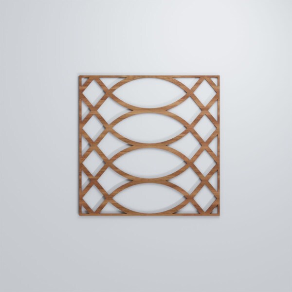 Ekena Millwork Large Montrose Decorative Fretwork Wood Wall Panels, Walnut, 23 3/8"W x 23 3/8"H x 3/8"T - WALW24X24X0375MNTWA