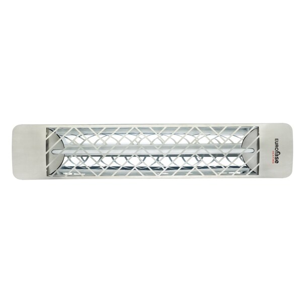 Eurofase 304 SS 39in Single Element 2500W 208V Heater, Stainless Steel, Chevron Decor Plate - EF25208S1