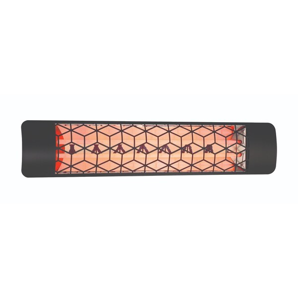 Eurofase SS 39in Dual Element 5000W 208V Heater, Black, Stella Decor Plate - EF50208B6