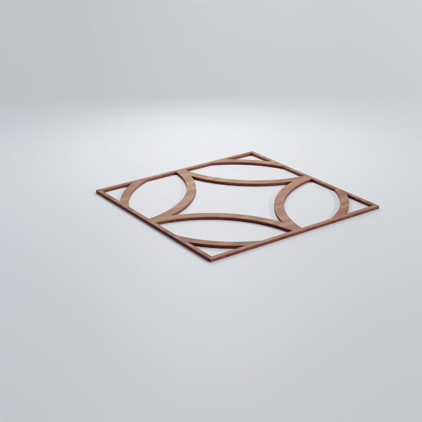 Ekena Millwork Large Crosby Decorative Fretwork Wood Wall Panels, Walnut, 23 3/8"W x 23 3/8"H x 3/8"T - WALW24X24X0375CROWA