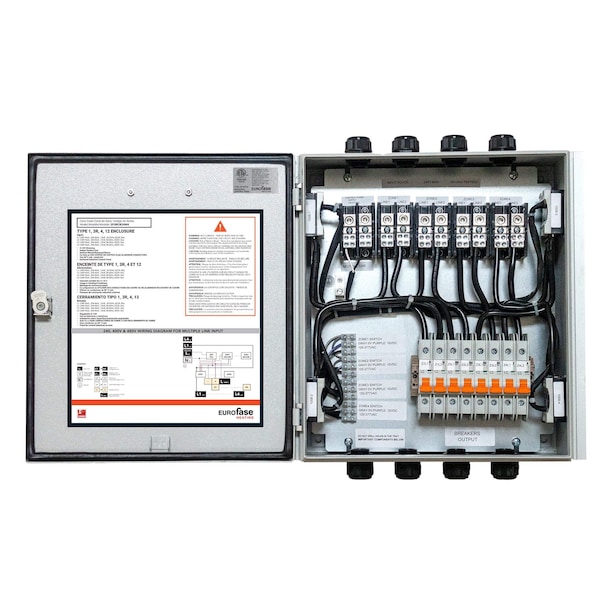 Eurofase Eurofase 4 Zone 277V to 480V Universal Relay Control Box - EFURCB48M4