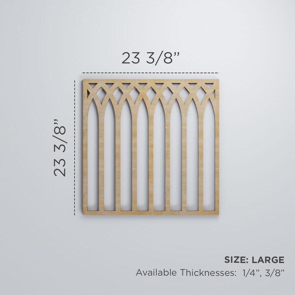 Ekena Millwork Large Cedar Park Decorative Fretwork Wood Wall Panels, Cherry, 23 3/8"W x 23 3/8"H x 3/8"T - WALW24X24X0375CRPCH