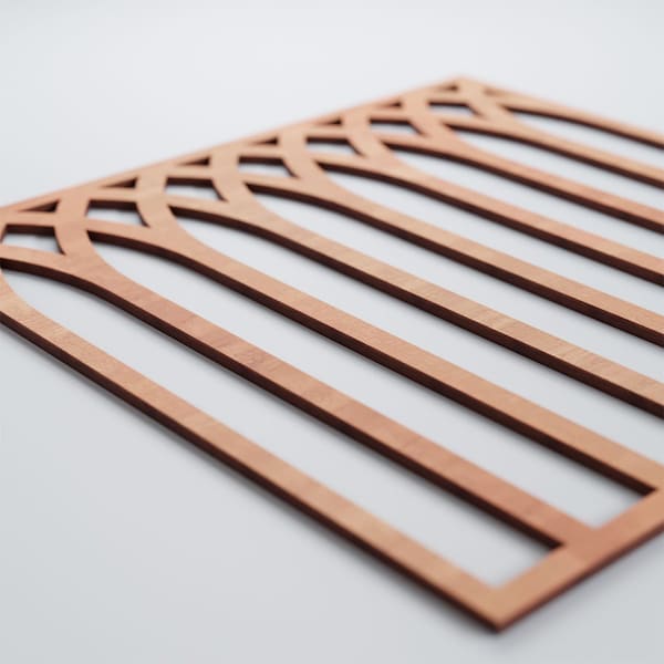 Ekena Millwork Large Cedar Park Decorative Fretwork Wood Wall Panels, Cherry, 23 3/8"W x 23 3/8"H x 3/8"T - WALW24X24X0375CRPCH