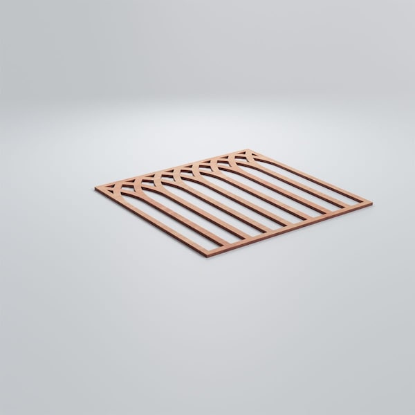 Ekena Millwork Large Cedar Park Decorative Fretwork Wood Wall Panels, Cherry, 23 3/8"W x 23 3/8"H x 3/8"T - WALW24X24X0375CRPCH