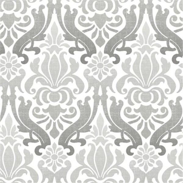 Nuwallpaper NuWallpaper NU1827 Nouveau Damask Peel and Stick Wallpaper; Grey - NU1827