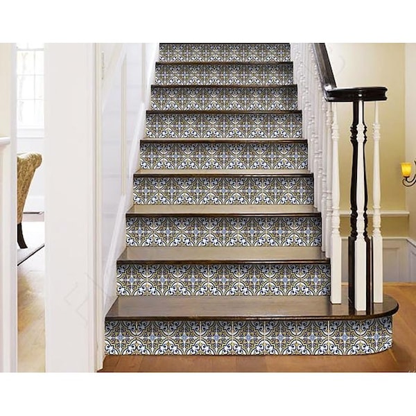 Homeroots 8 x 8 in. Neutral Yellow Gina Peel & Stick Removable Tiles - 400184