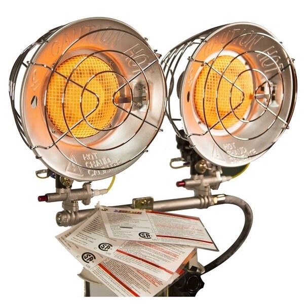 Dura Heat TT30D/CSA Double Tank Top Heater, 18,000/24,000/30,000 Btu, 800 sq-ft Heating Area, Liquid Propane - TT30D/CSA