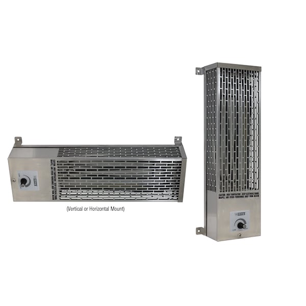 King Electric Pump House Heater 240/120V 500/125W Stainless Steel - U2450-SS