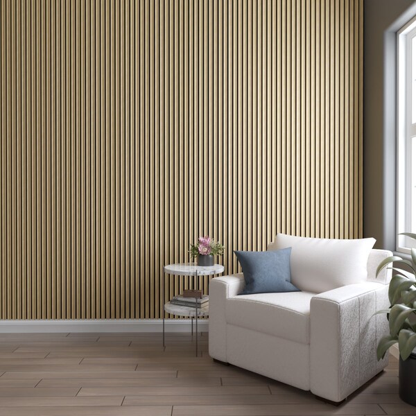 Ekena Millwork AcoustixPro Noise Cancelling Concave Small Slat Wall Panel - SWA0625X0500CVPP