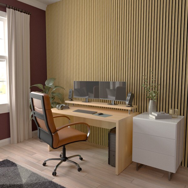 Ekena Millwork AcoustixPro Noise Cancelling Concave Small Slat Wall Panel - SWA0625X0500CVPP