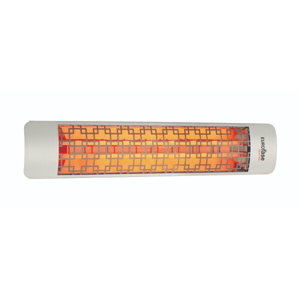 Eurofase SS 39in Dual Element 4000W 208V Heater, Stainless Steel, Brix Decor Plate - EF40208S5