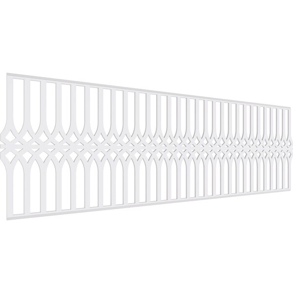 Ekena Millwork Set of Four Panels for 94 1/2"W x 28 1/4"H Cedar Park Fretwork Wainscot Wall Paneling - WPKP14X01X47CRP
