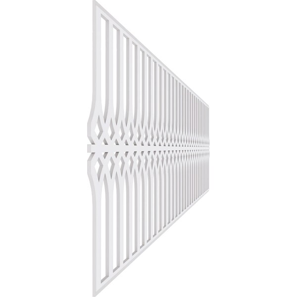 Ekena Millwork Set of Four Panels for 94 1/2"W x 28 1/4"H Cedar Park Fretwork Wainscot Wall Paneling - WPKP14X01X47CRP