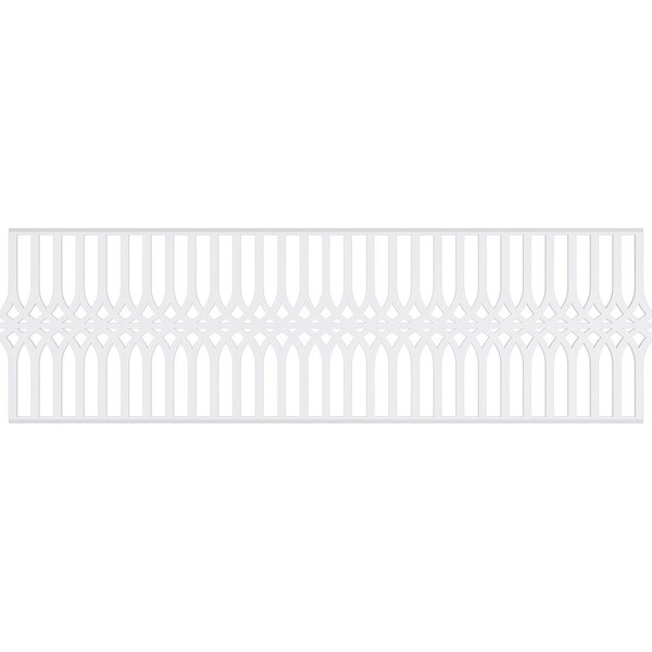 Ekena Millwork Set of Four Panels for 94 1/2"W x 28 1/4"H Cedar Park Fretwork Wainscot Wall Paneling - WPKP14X01X47CRP
