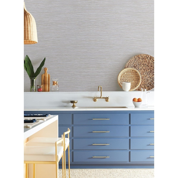 York Wallcoverings Grass Roots Grey Wallpaper - ND3033N