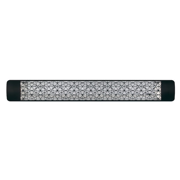 Eurofase 304 SS 61in Single Element 3000W 480V Heater, Black, Astra Decor Plate - EF30480B4