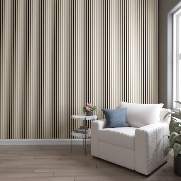 Ekena Millwork AcoustixPro Noise Cancelling Concave Small Slat Wall Panel - SWA0625X0500CVWW